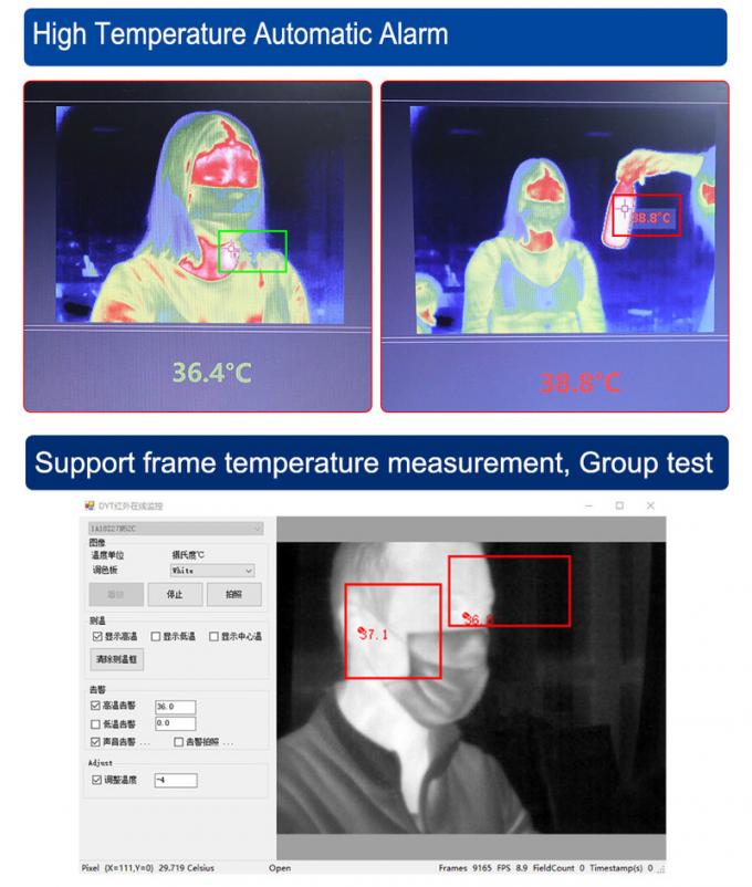 L'automobile de bâti de mur détectent la caméra thermique de détection de température corporelle de thermomètre de la température